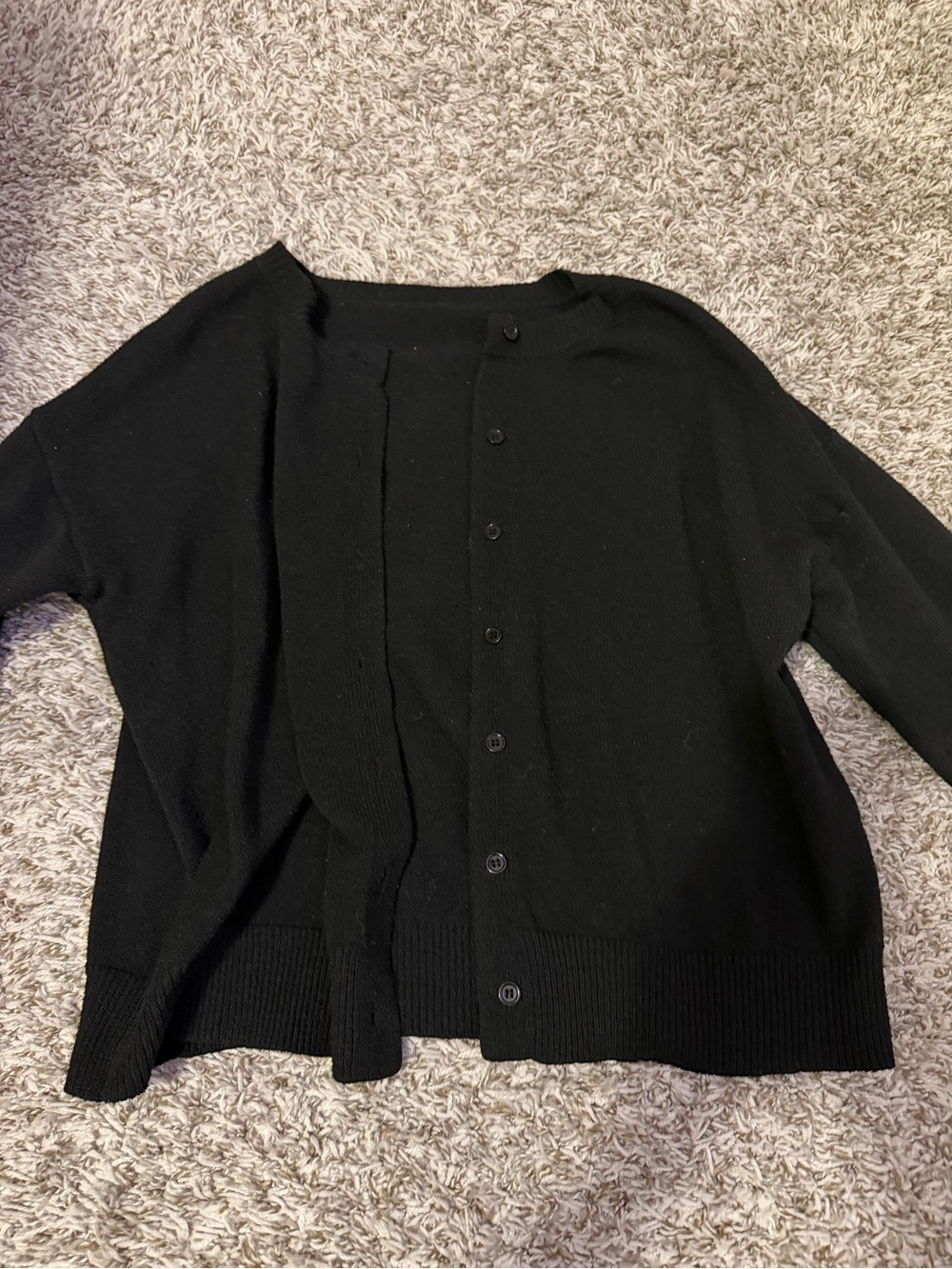 Amazon Black Women's Button-Front Cardigan Sweater